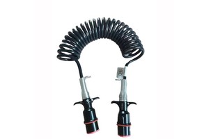 New 7Pin 12V Electrical Wiring Cable Connector Trailer Extension Coiled Caravan Truck Cable Assemble Towing with New Condition