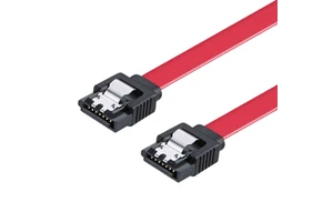 Red SATA 3.0 6Gbps 7Pin Straight Shielded Metal Clasp 50cm PVC Jacket Cable for IOS Car Computer Camera Printer Data