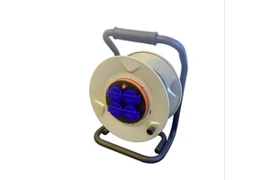 ANTI-TWIST 50m Waterproof Copper Cable Center Fixed 250V Rated 16A Metal Extension Cord Reel for Consumer Electronics