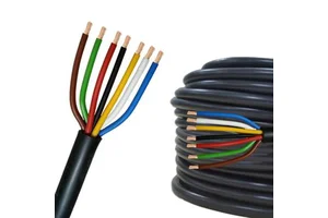 7 Way 14 Gauge Conductor Wire Cable Wiring Insulated Heavy Duty Trailer Cable