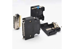 LULIAN Servo Motor PLC Mitsubishi MDR IO 50 Pin Male Copper SCSI Connector Adapter for Servo and Power Applications