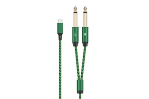 Type-C to 2X 6.35mm AUX Audio Cable for Electric Guitars & Keyboards Professional Stage Performance Use