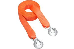 Tow Strap 2 In X 20 Ft Heavy Duty With Safety Hooks 17000 Lbs Recovery Rope For Cars Trucks Vehicles Roadside Towing Cable