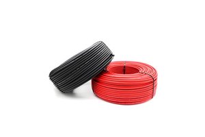 High-quality Solar Waterproof Poly Insulated Tin Plated Copper PV1-F UV-resistant Red and Black Cables 1 KV Rated
