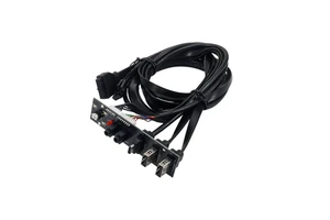 Computer Case Front Panel Mounted Extension Cable Dual USB 3.0 + Type C with HD Audio I/O Port for Desktop Computer
