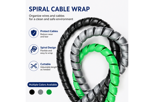 Durable Spiral Hose Sleeve for Hydraulic Systems -High Strength, Cuttable, CE Certified, Quick Delivery.