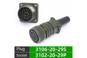 20-29S 17pin Female Connector Power Cable Connector Servo Motor Connector for Fanuc/mitsubishi/delta