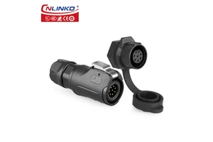 Cnlinko LP12 8 Pin Panel Mount IP68 Connector Male Female Plug Socket Signal Transmission Servo Motor Security Monitoring Device