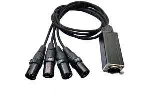 High Quality Custom Professional 3P 4 XLR Male/Female to RJ45 Network Audio Snake Cable Stage Channel 25m/50m With Stage Box