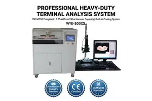 Precision Terminal Cross Sectional Measurement Machine with Auto Edge-finding Software for Power Cables