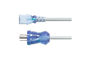 14AWG Gray Hospital Grade Computer Power Cord - 6ft Clear 10A 14 AWG NEMA 5-15P To IEC C13 25V Rating Outdoor PVC US