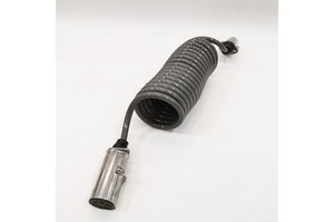 Retractable Spiral Electrical Cord Truck Trailer ABS / EBS Coiled Power Cable With 7 Pin Connectors