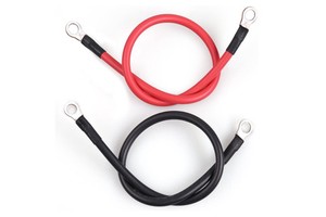 Custom Solar Inverter Battery Cable 4/0 2/0 1/0 Tinned Copper Flex Cable Black Red High Current Power Ground IP68