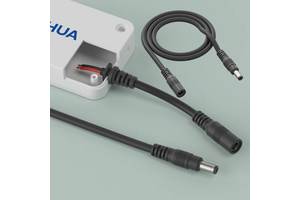 5521/5525 DC Cord: Male-Female Power Cable For Cameras, LED Lamps, Set-Top Boxes & Digital Devices