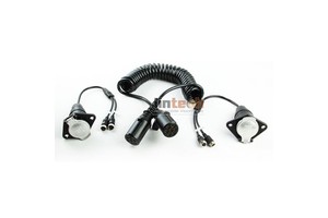 7 Cores Truck Trailer Cable With 4 Pieces 4 PIN Aviation Truck Connector Cable for Splitter Screen Backup Camera Kit