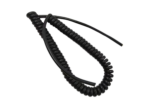 Spring Sprial Black Spring Power Extension Cord Telescopic Spiral Cable Copper Core Elastic Shrinkable Cable Retractable Coil