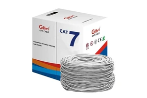 High-Speed SFTP 10G Cat7 22awg 0.58mm Pure Copper Communication Cable Wooden/Plastic Reel Packing