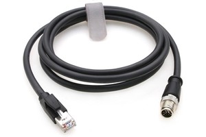 M12 Ethernet 8 Pin Industrial Ethernet Cable, M12 4 Pin D Code Male to RJ45 Male Connector Cable High Flex Cat6 Shielded Field