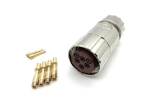 RLS1201 M40 9-Pin Aviation Plug | Industrial Servo Motor Connector