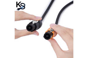 KESHI IP65 Rated Low Voltage PowerCon Extension Cable Copper PVC 3 Pin 20A 250V Waterproof Locking Cord Stage Audio LED Display