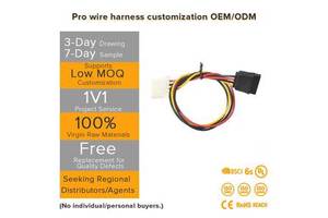 Industrial Ethernet Wiring Harness Custom Cable Assembly with PBT Insulation for Computer Motorcycle Factory Automation Networks