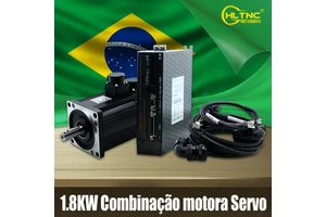 Brazil 1.8KW 110ST Single-Phase AC Servo Motor Kit 220V 3000RPM 7.2Nm IP65 T3DF Drive 5M Cable Set CNC Router Sewing Machine