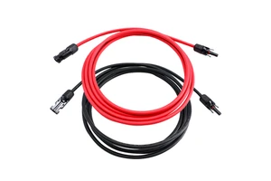 Solar Cable with Connector 10/12/15/17/20/30 Meters Red and Black 6mm2 Solar Panel Connection Cable