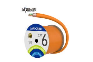 Factory Wholesale Cat6 Utp Ethernet Cable 23awg CCA 4pr 305m Carton Indoor for Industrial Camera Cctv System Ce Rohs
