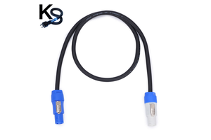 3-Core LED Power Cable for Home Theater & Speaker Use Oxygen-Free Copper Conductor PVC Jacket Male-Female Connector