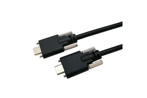 Industrial Camera Machine Vision Cable USB 3.2 Type C to Type C Cable with Double Screw Lock