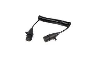 European Trailer Spiral Cable 7 Ploe 7 Pin Truck Trailer Cable with Nylon Plug