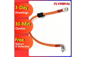 Custom EV Battery Cable High Voltage Power Cable Energy Storage Cable Automotive Wire Harness Assembly with Lug Terminal