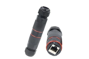 RJ45 DREAM START IP68 Ethernet Outdoor Connector Cat5/Cat5e Shielded LAN Cable Extender Waterproof Coupler Power Nylon
