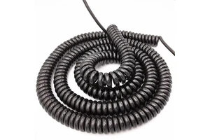 PU Spiral Spring Cable Retractable Flexible Coiled Wire Extension Spring Cable OEM ODM Factory Custom
