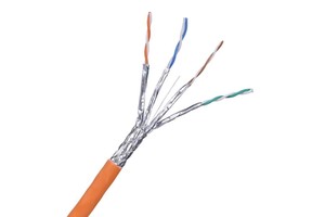 Top-Grade Cat7 S/FTP Cable 22AWG CCS 100m Reel High Temp Resistant (-40℃~90℃) for Industrial 40G Ethernet AI Cluster Stable