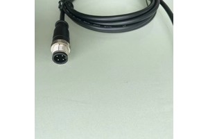 M12 A Code 4Pin Male cable connector Plug Molded Type With Custom Cable Length For Sensor And Industrial Automation Equipment