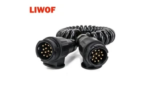 Factory 100% Copper 13 Core Extended Trailer Wiring Harness with Two 13-Pin Plugs Heavy-Duty Tow Cable