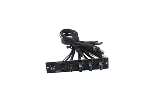 Chassis Panel Mounted Extension Cable 1 to 4 Ports USB 3.0 USB 3.1 Power Switch Audio I/O Board PCB Circuit Board Extender Wire