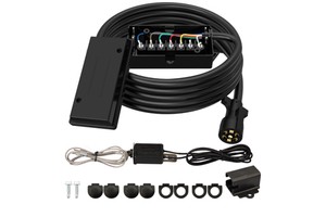 7 Way Trailer Cable Kit with Junction Box Include Breakaway Switch and Plug Holder Towing Trailer Pigtail