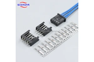SCONDAR 2.54mm Pitch Wire to Board Connector Compatible with TE AMPMODU MOD II for Industrial Automation Equipment PLC Servo