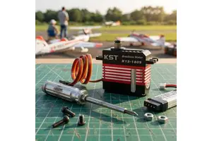 KST X15-1809 15mm Mini HV Brushless Servo, 24kg.cm High Torque 0.07s Fast Speed Metal Gear for RC Models & Automation