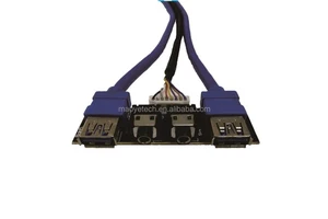 PCB Board USB 3.0*2 + 2HD AUDIO Computer I/O Front Panel Cable