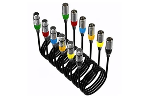 High Flexible 3 Pin Coaxial XLR Male Female Silver Plated Audio Cable PVC Jacket for Stage Studio Microphone Speaker Systems