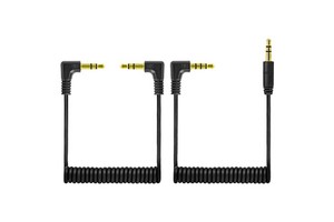 3 Core 1.5m 3.5mm Audio Coiled Spiral Cable
