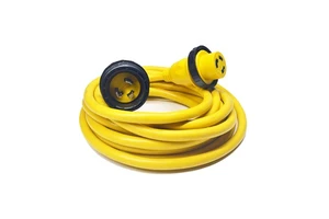 CUL Certified 10 Gauge STOW Waterproof Industrial Equipment Extension Cord 25ft Marine Shore Power L5-30P L5-30R SJTW Wire 30A