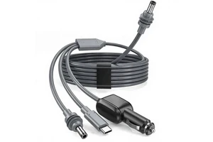3 In 1 Starlink Mini Cable 10FT/3M 18AWG 100W High-Speed USB-C/Car Charger/DC To DC Extension Power Cable
