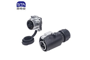 STA LP24 IP67 Waterproof Solar Cable Connector Electrical Wire M24 Connectors 2 3 4Pin Lockable Equipment Plug PBT 5A Aerospace