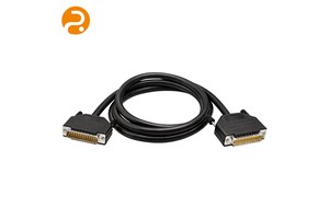 Custom DB25 Male Male Industrial Serial Control Cable | 500mm Length 12V Rated OFC Conductor PVC Insulated Wiring Harness