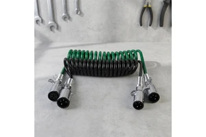 New Seven Core Trailer Cable Coiled Cord InLine Power Plug Heavy Duty 28T Max Payload 4.5M for Tractor Truck for Light