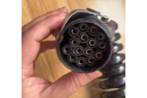 Trailer Spiral Cable 24V 7-core EBS Cable Assembly for Semi-trailer Spiral Power Line ABS Extended Spring Cable